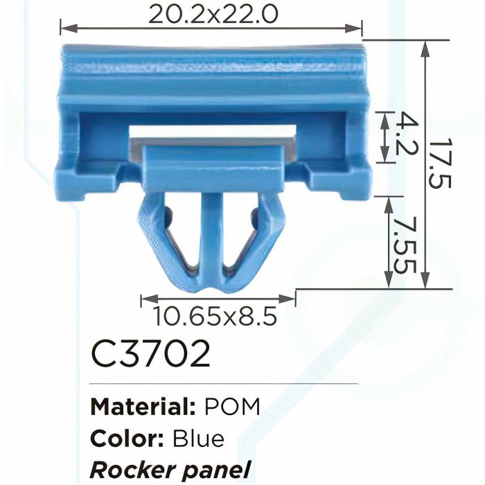 Клипса для крепления внутренней обшивки а/м БМВ, пласт., 100 шт Forsage C3702(BMW)