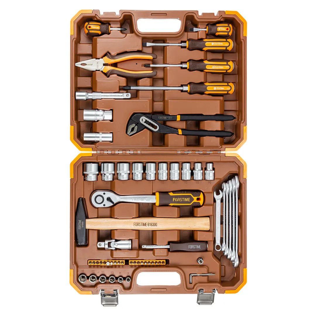 Набор инструментов 60 пр. 1/4''&1/2'' 6-гр FORSTIME FT-4602-5