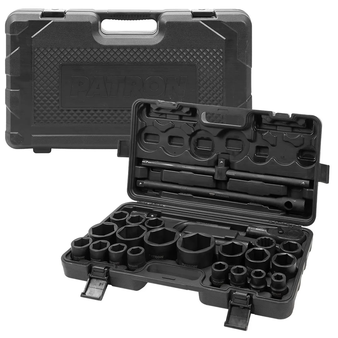 Набор инструментов ударных 26 пр, 3/4'', 1'' 6-гр. PATRON P-68262-5MPB