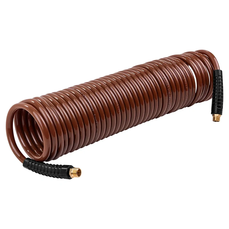 Шланг витой полиуретановый 6.5х10 мм, 10 м с резьбовыми наконечниками 1/4'' FORSTIME FT-AHC-48B