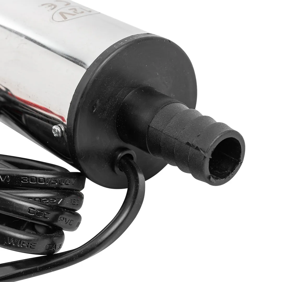 Насос для перекачки топлива, 12V, 60W, 30л/мин, Ø51 мм, Ø выходного отв. 19 мм ForceKraft FK-ST33-12