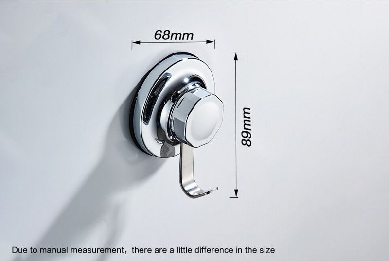 Крючок-вешалка на вакуумной присоске, пластик, хром Ledeme L3705