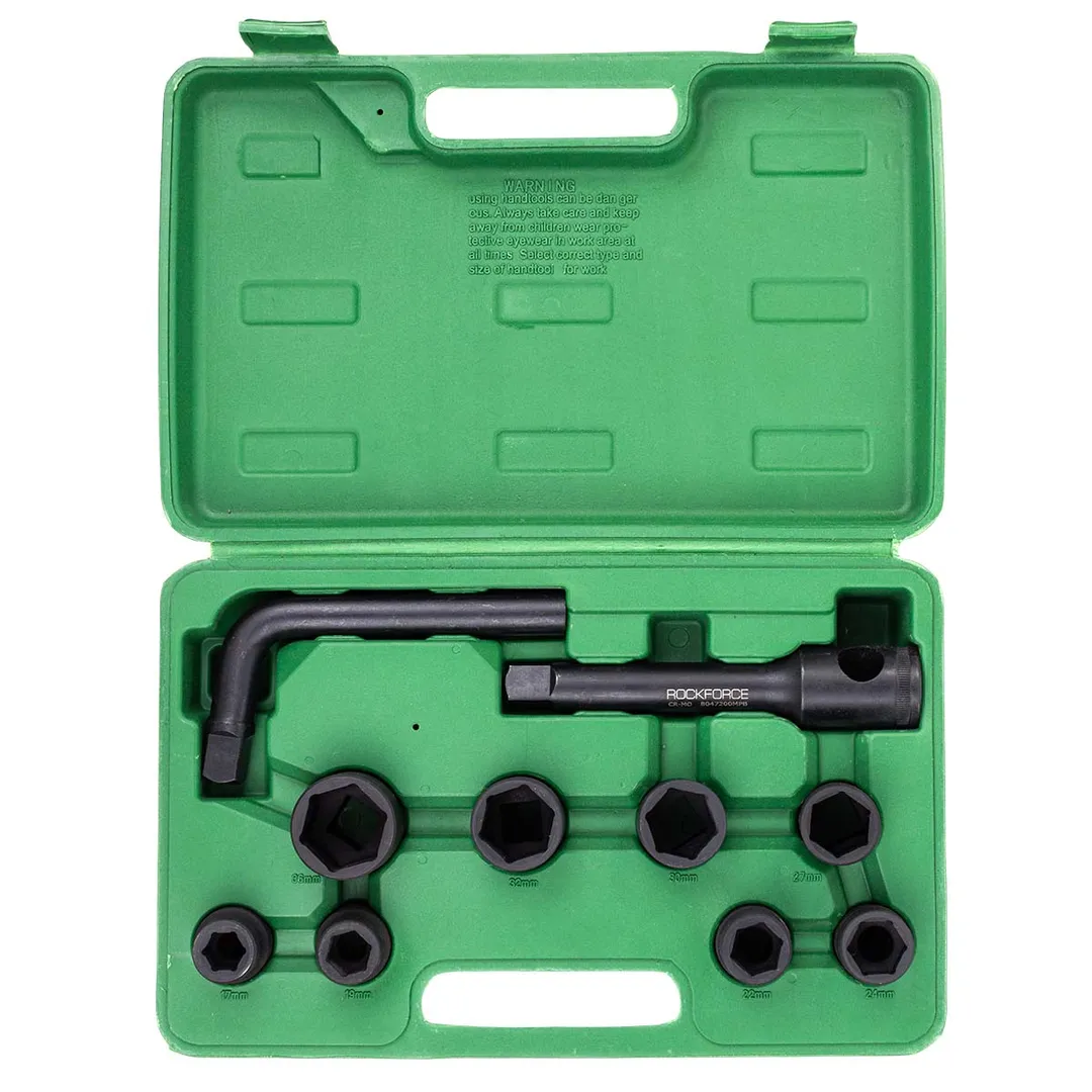 Набор ударных головок 17-36 мм 3/4'' 6 гр 10 пр RockForce RF-6104-5MPB