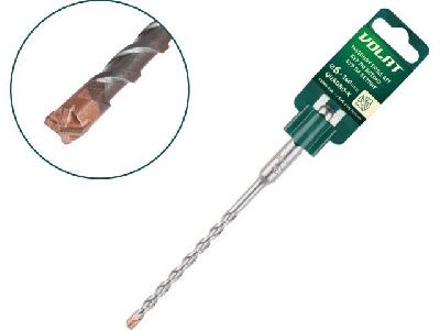 Бур по бетону SDS-plus 6х100х160 мм, крестовая пластина, QUADRO-X, Волат 83006-160