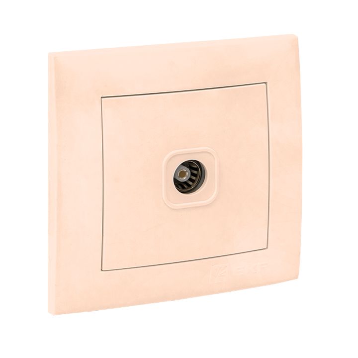 Валенсия розетка телевизионная 1-местная 75Ом 5-862МГц кремовая EKF PROxima EWA00-027-20