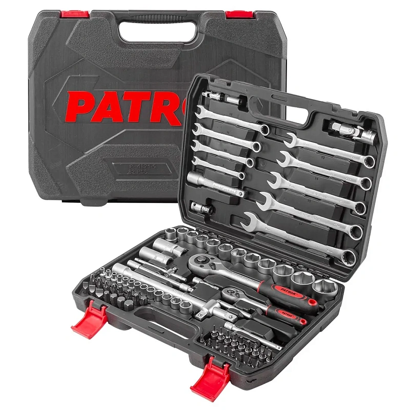Набор инструментов 82 пр 1/4''&1/2'' 6-гр PATRON P-4821-5