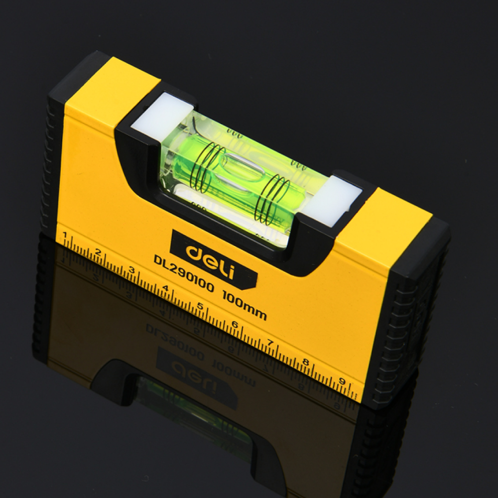 Уровень строительный Deli YS EDL290100, 100 мм, магнит