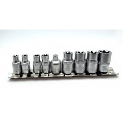 Набор головок Е-профиль 1/4" E5-8, 3/8" Е10-16 9 пр H-D HD-0520