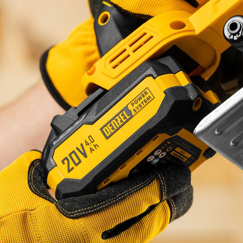 Пила циркулярная аккумуляторная CCSH-20-165, 165 мм, Li-Ion, 20 В Denzel 27405