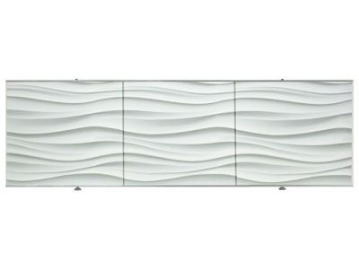 Экран под ванну 3D 1,7 м, волна белая, Perfecto Linea 36-031707