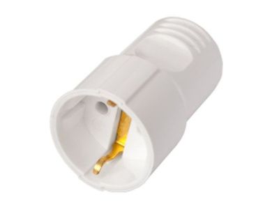 Розетка 1-ая переносная (с/з, 16А, 250В) белая, Bylectrica Р16-380