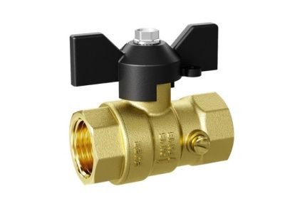 Кран шаровый для манометра 1/2" вн.-вн. бабочка, LD LD.44.340.15.2