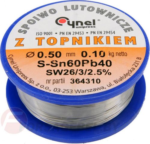 Припой для пайки Sn60Pb40 Cynel
