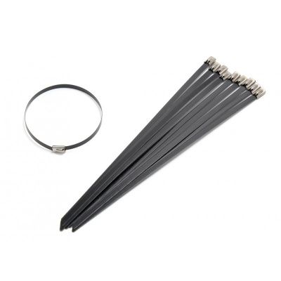 Хомут-стяжка железный 4.6ммx600мм BLACK, 10 шт, KING