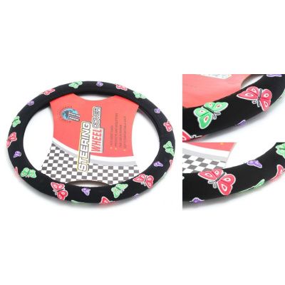 Чехол руля HL-547BK-M, бабочки, KING HL-547BK-M