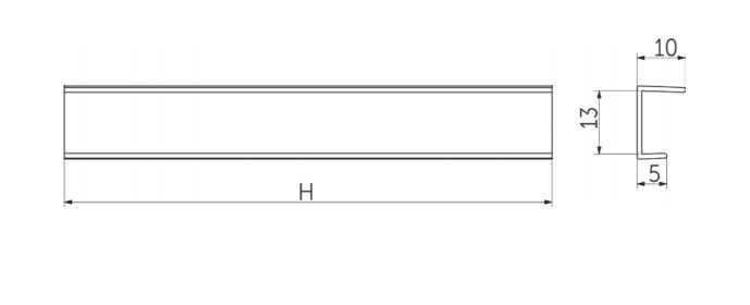 Заглушка к цоколю мебельному ПВХ h100, белый глянец RU 68506