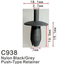 Клипса для крепления внутренней обшивки европейских а/м пластиковая 100 шт Forsage F-C938(Europeancar)