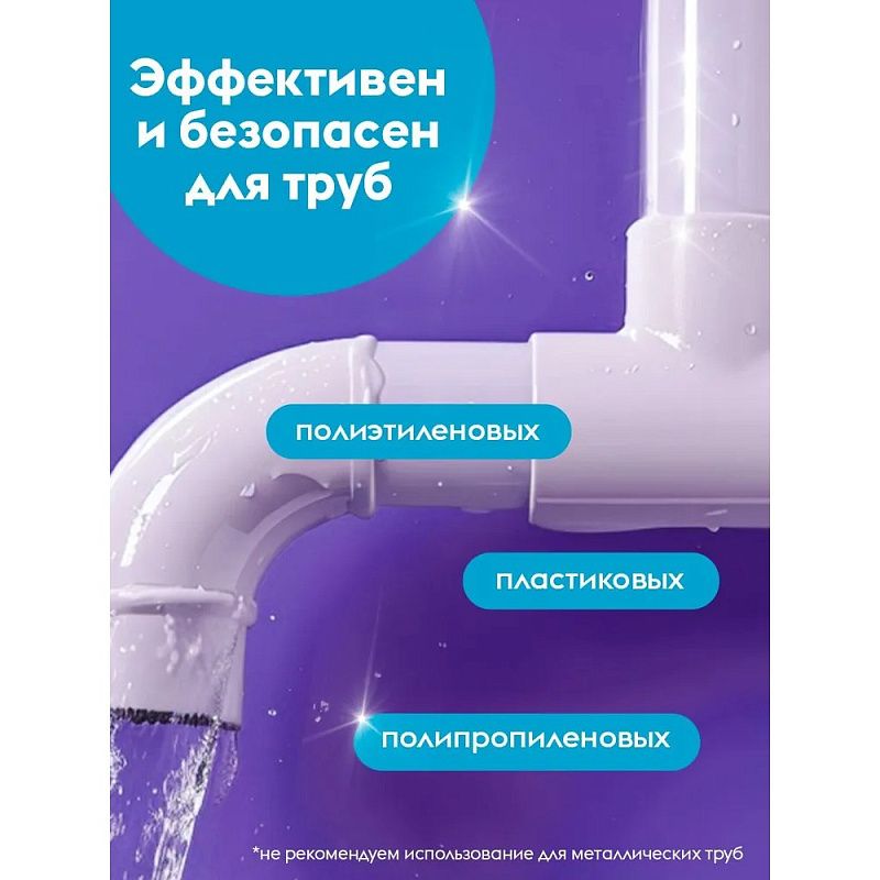 Средство для удаления засоров в трубах "Dutybox Антизасор", 200 мл