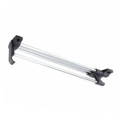 Выдвижная вешалка L-350 усиленная с ручкой, полая трубка, хром/черный REJS 73383