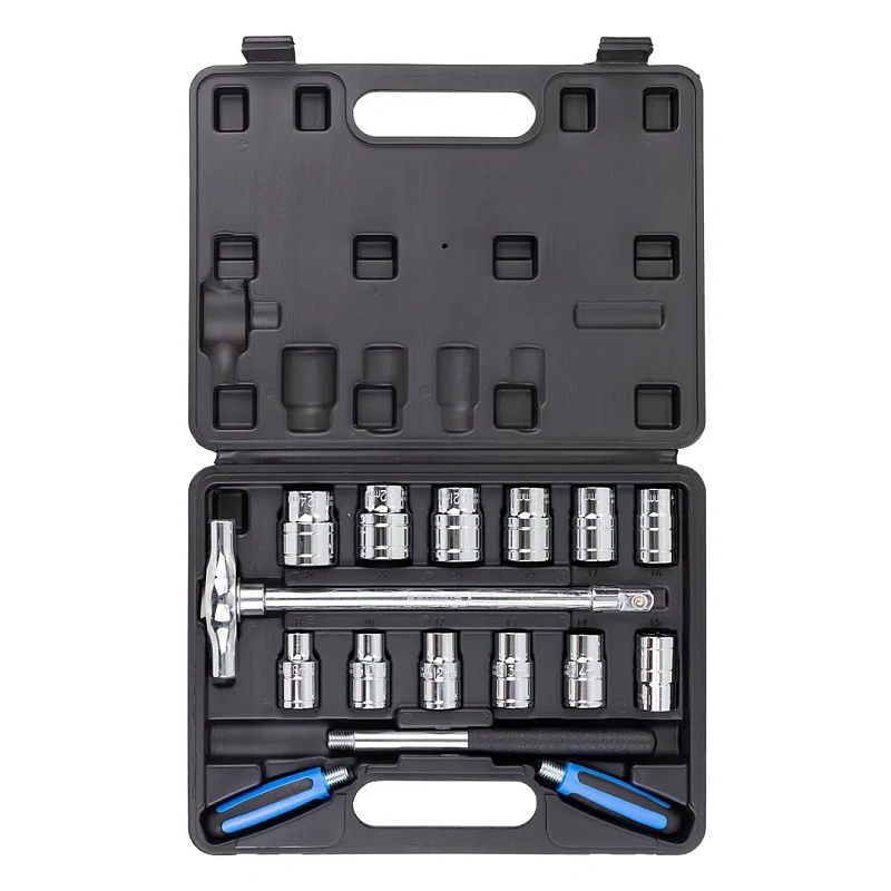 Набор головок 8-24 мм 1/2'' 6-гр с Т-образной трещоткой 17 пр Forsage F-4171