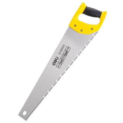 Ножовка по дереву Deli, 500 мм, желтый, черный