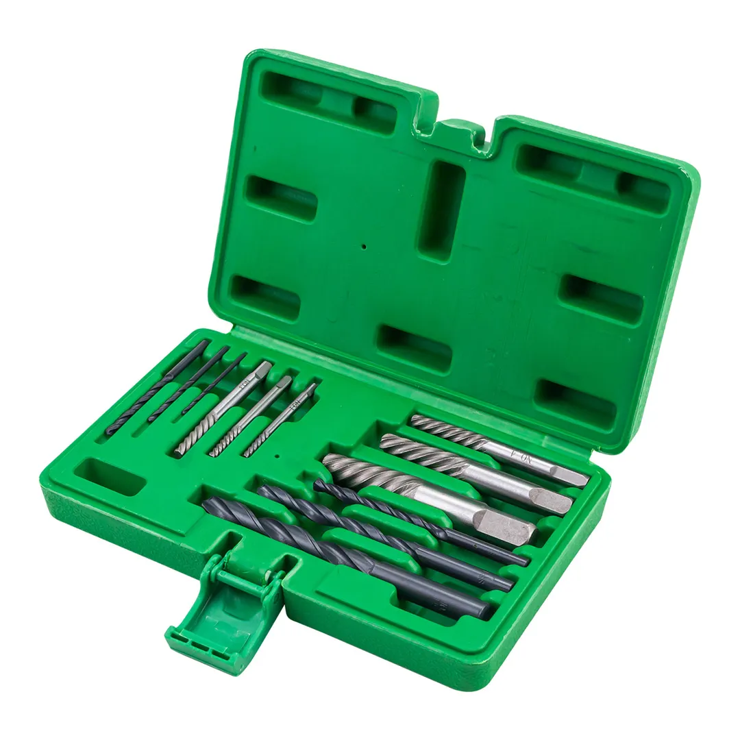 Набор экстракторов для извлечения заломанных болтов/гаек в комплекте со сверлами 12 пр RockForce RF-924U12B