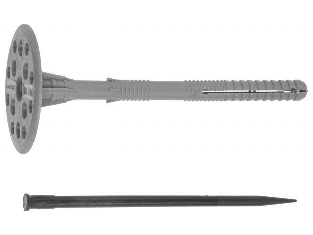 Дюбель для теплоизоляции 10х140 мм с пласт. гвоздем, 500 шт в коробе Starfix SMW3-29005-500