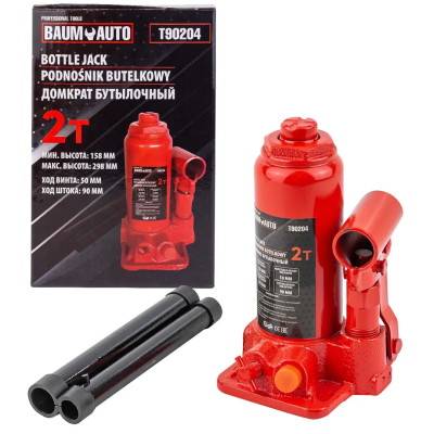 Домкрат бутылочный 2 т, 158-298 мм BaumAuto BM-T90204