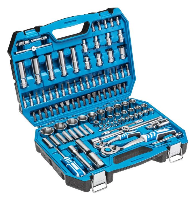 Набор инструментов 1/2"&1/4" 112 пр, 6-гр,. CrV Hoegert HT1R432