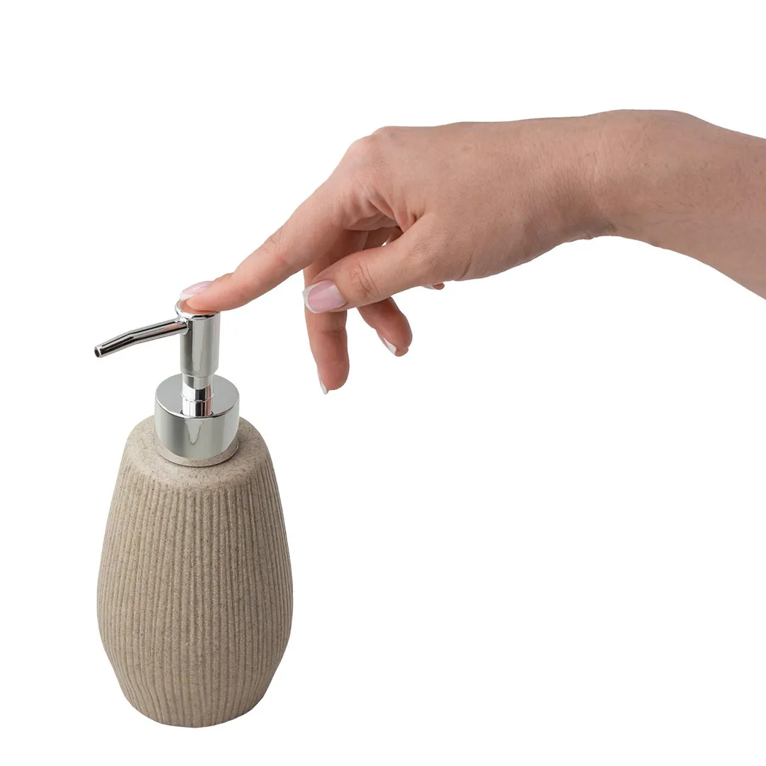 Набор для ванной комнаты 4 пр., мыльница, дозатор для мыла, подставка для зубных щеток, подставка для косметических аксессуаров La and Te beaute LT-BS-11