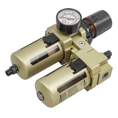 Блок подготовки воздуха 3/4'', фильтр-регулятор+лубрикатор, автоматич.слив, 10Мк, 3000 л/мин, 0-10bar, раб.t 5°-60° Forsage F-AC4010-06D