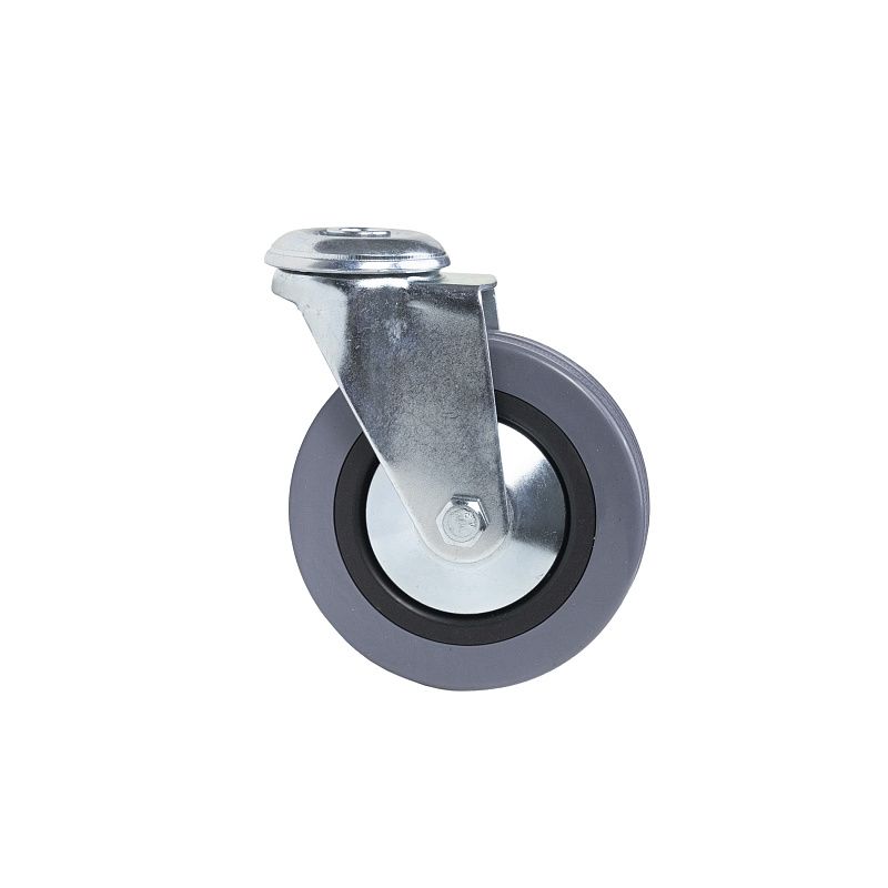 Колесо меб. TECH d100 h128 под винт М10, серый AKS 123101