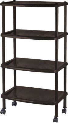 Этажерка для обуви Keeplex Regular четырехсекционная 50×31×14,5см темный каштан Пластик Репаблик KL281412011
