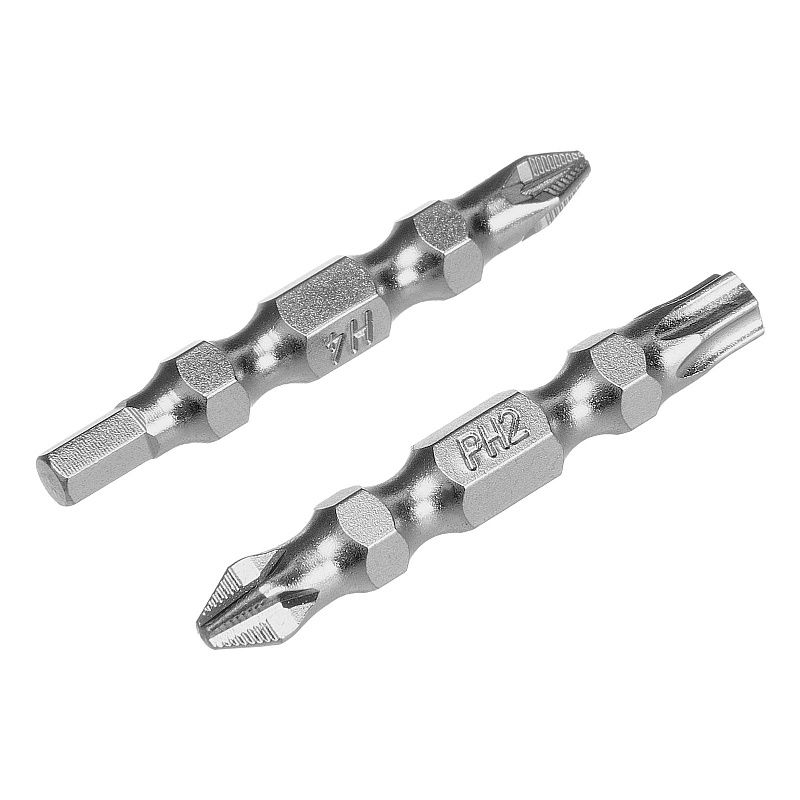 Набор бит двухстор., PH2-T30х45мм, PZ2-H4х45мм, сталь S2, 2 шт. Gross 112117