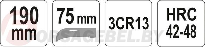 Нож складной с дер. ручкой 190 мм HRC42-48 Yato YT-7601