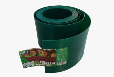 Лента бордюрная 25 см цвет- зеленый рулон (10м) садовая/газонная ПластЛайн 4812203000079