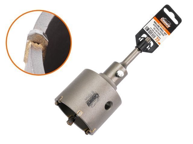 Коронка полая по бетону SDS+ d72мм, сверло корончатое, коронка буровая GEPARD GP2150-72