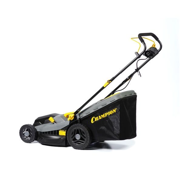 Газонокосилка электрическая, 1,8 кВт, пласт.+ткань травосб. 52л, ширина 430мм, 30-75мм CHAMPION EM4318