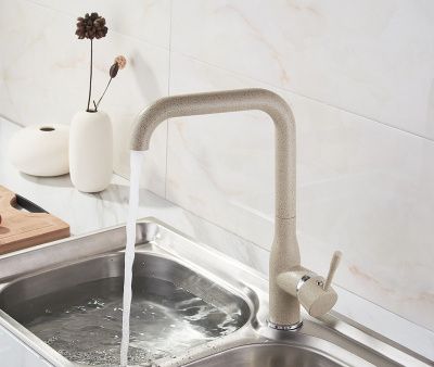 Смеситель кухни латунь, бежевый Ledeme L4698M