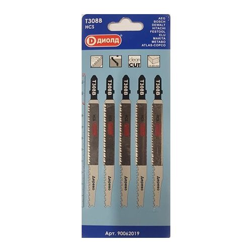 Пилки для лобзика по дереву T 308 B Диолд 90062019