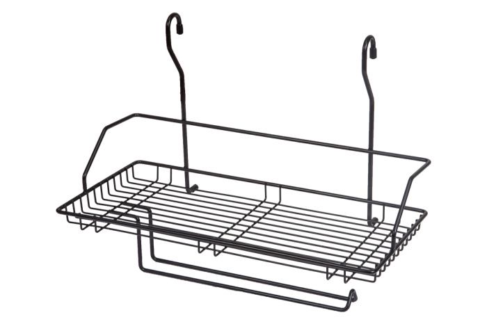 Корзина на трубу d16 одинарная+бумага CWJ220 черный AKS 62750