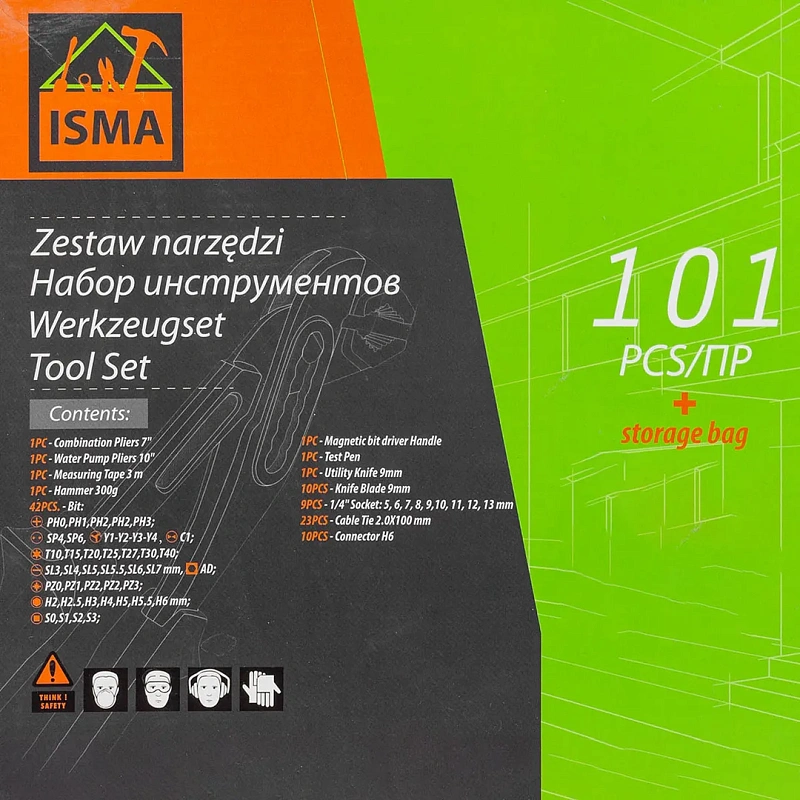Набор инструментов 101 пр ISMA ISMA-51011