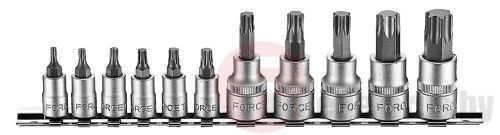 Набор головок-бит TorxTR (с отверстием) 11 пр. 1/4''&3/8'' Force 2112I
