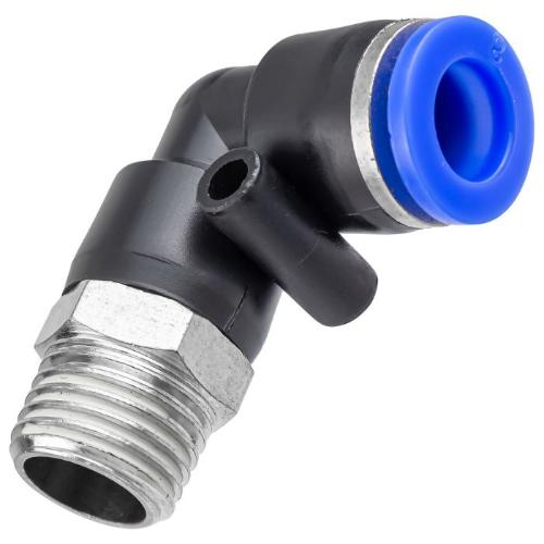 Фитинг угловой для пластиковых трубок 8 мм-наружная резьба 1/4'' Forsage F-SPL08-02