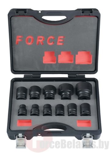 Набор ударных 6-гр.головок Force 6112 коротких (17-50 мм) 11 пр. 3/4''