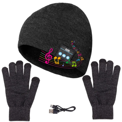 Шапка 20х22 см, перчатки, темно-серый EL15 111(Dark Grey)