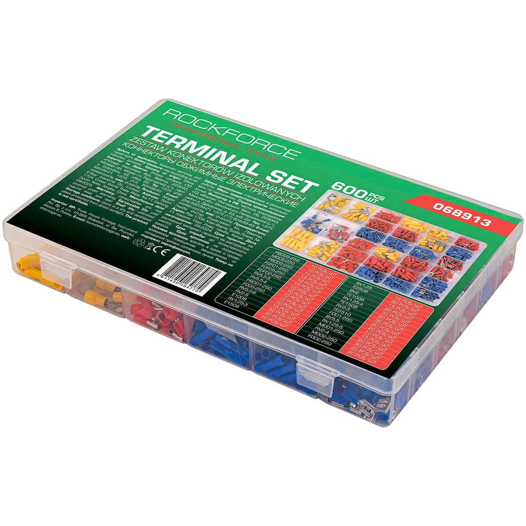 Набор контактных автомобильных клемм 600 пр RockForce RF-068913