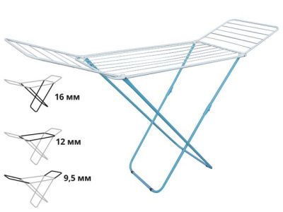 Сушилка для белья напольная, 18м, серия Bona, бело-голубая, PERFECTO LINEA 46-031821