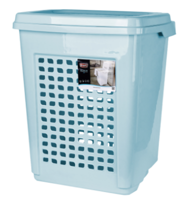 Корзина для белья 65 л голубой пастельный Пластик Репаблик BQ1694ГЛП