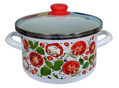 Кастрюля 5,0л (цил.) "Томаты" Сантэкс 1-2250112(Бл)(Т)